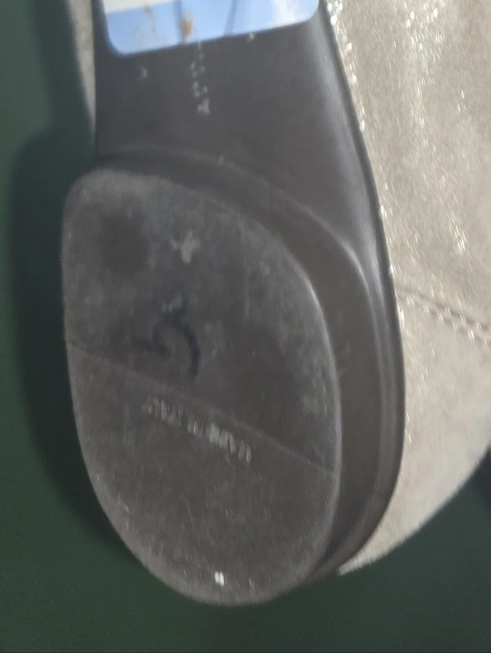 Attilio Giusti Leombruni Gray Suede Flats with Snakeskin Toe and Gold Chain